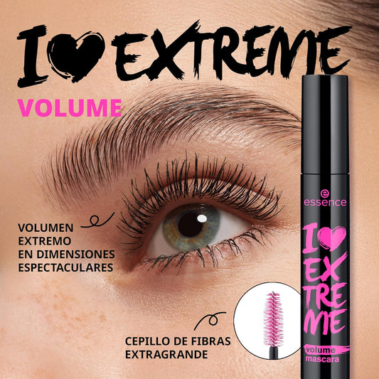 Essence I LOVE EXTREME Volume Mascara 01, Máscara Ultranegra