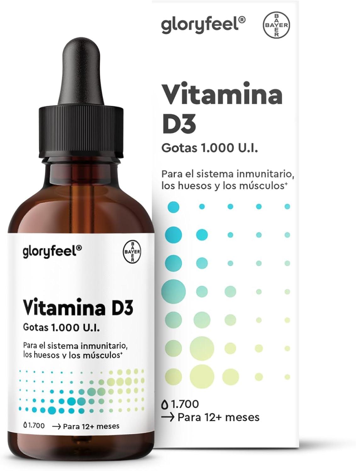 Vitamina D3 En Gotas - 5000 U.I. Por 5 Gotas - 50Ml (Líquido) En Aceite MCT De Coco - Altamente Biodisponibles Y Estables - Probado En Laboratorio, Fabricado En Alemania Sin Aditivos