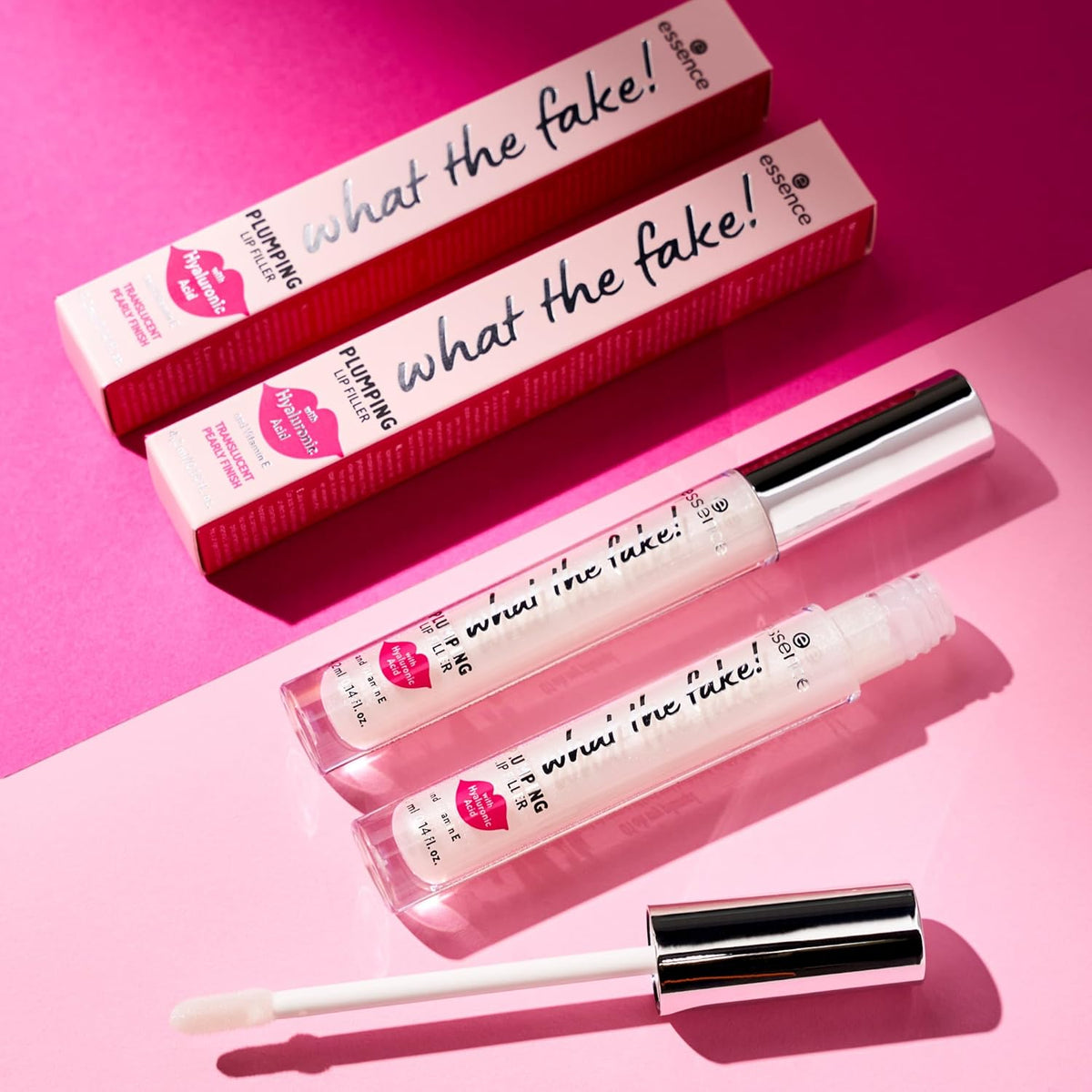Essence What the Fake! PLUMPING LIP FILLER Voluminizador Labial, Hidratar/Humectar, Suavizar, Con Vitaminas, Brillante, Luminoso (4.2Ml)