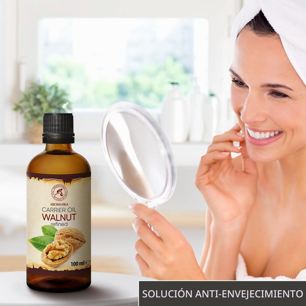 Aceite De Nuez - 100Ml - Juglans Regia - Prensado En Frío - Base/Portador Para Cosmética, De Baсo Y Bronceador - Piel Y Cabello