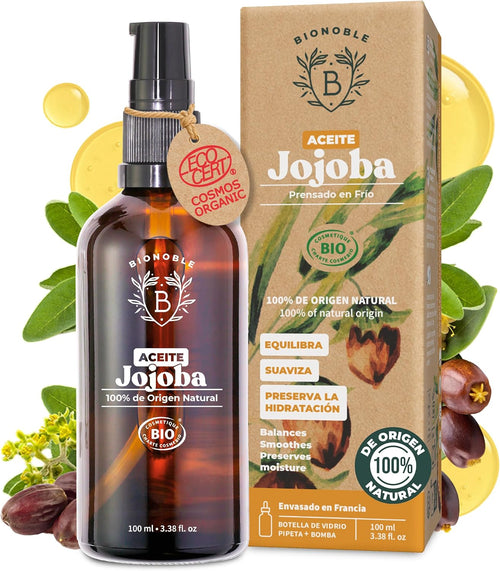 BIONOBLE Aceite de jojoba puro para piel y cabello, 100 ml