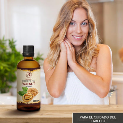 Aceite De Nuez - 100Ml - Juglans Regia - Prensado En Frío - Base/Portador Para Cosmética, De Baсo Y Bronceador - Piel Y Cabello