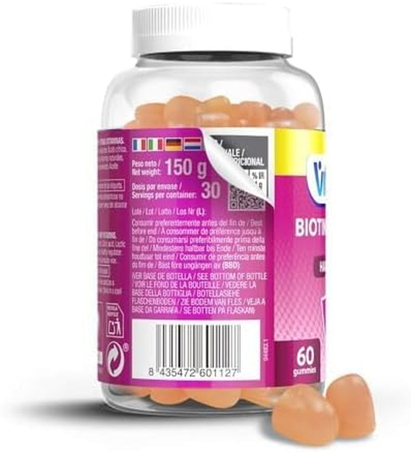 VITALDIN Gominolas De Biotina + Colágeno - Sin Gluten - 60Uds